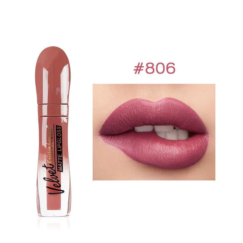 Matte fog lipstick in shade C802 on a white background showing the slim 11.8cm stick