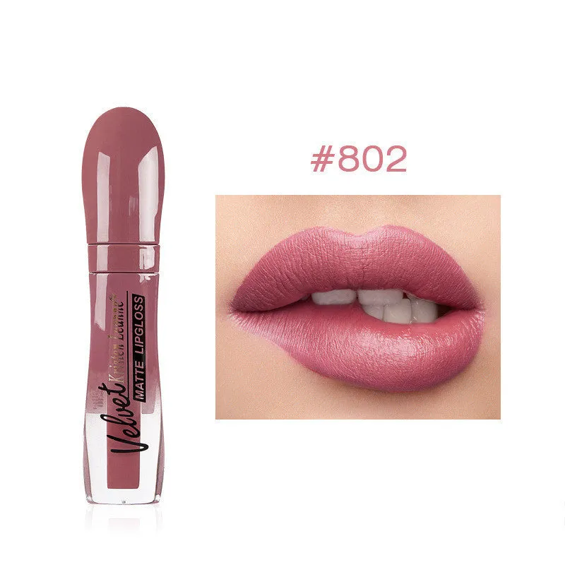 Matte fog lipstick in shade C802 on a white background showing the slim 11.8cm stick