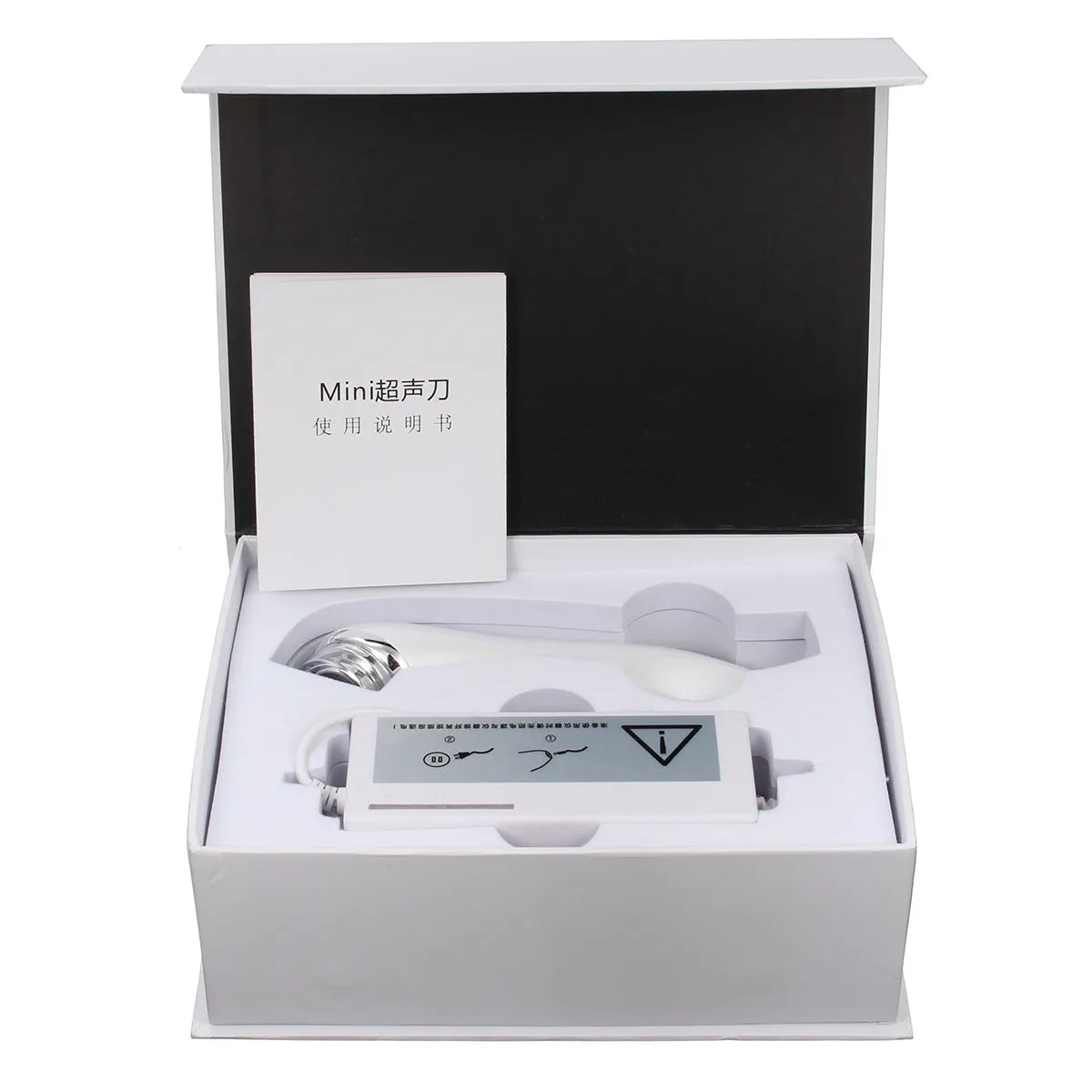 Mini ultrasonic scalpel home portable beauty device for facial firming in purple colour isolated on white background