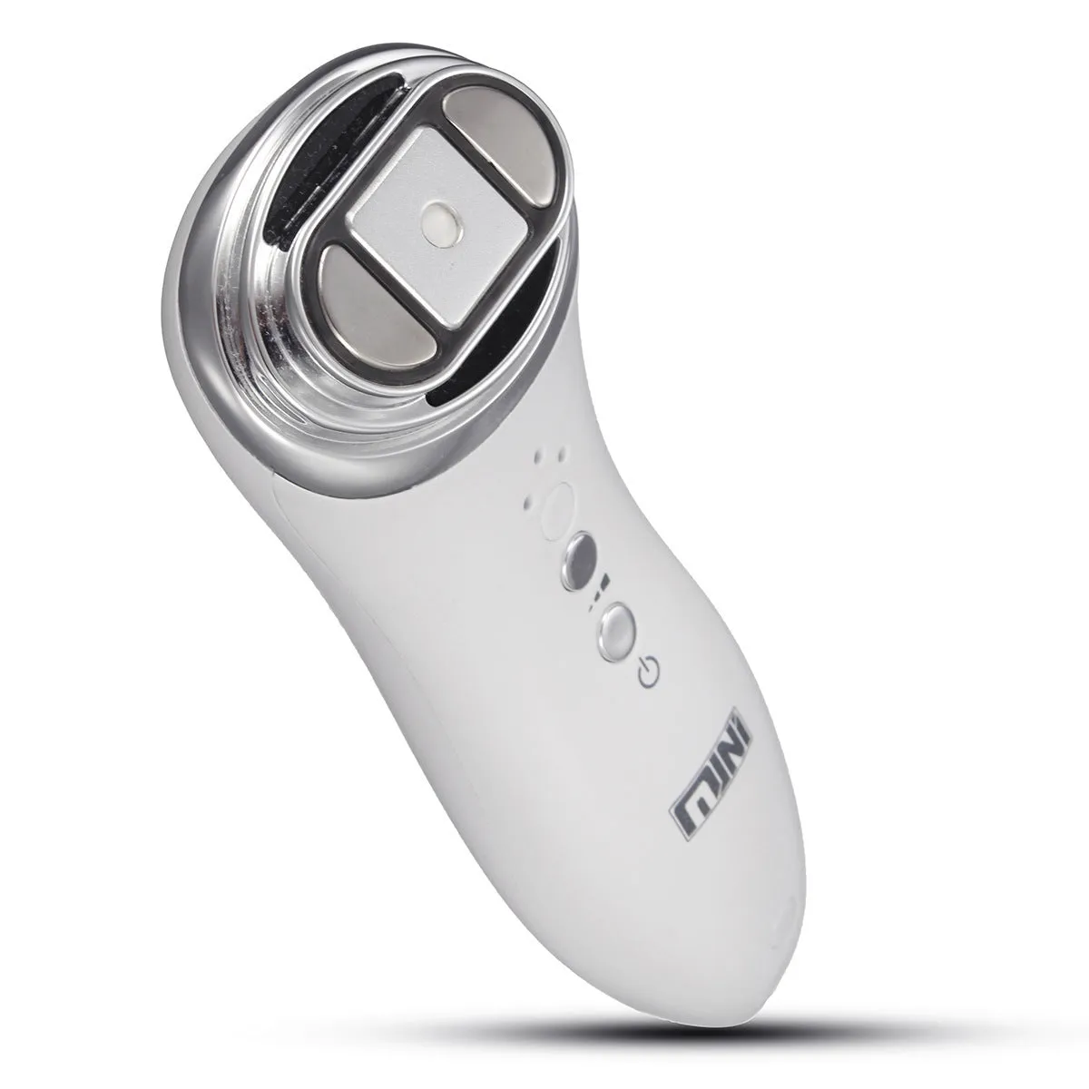 Mini ultrasonic scalpel home portable beauty device for facial firming in purple colour isolated on white background