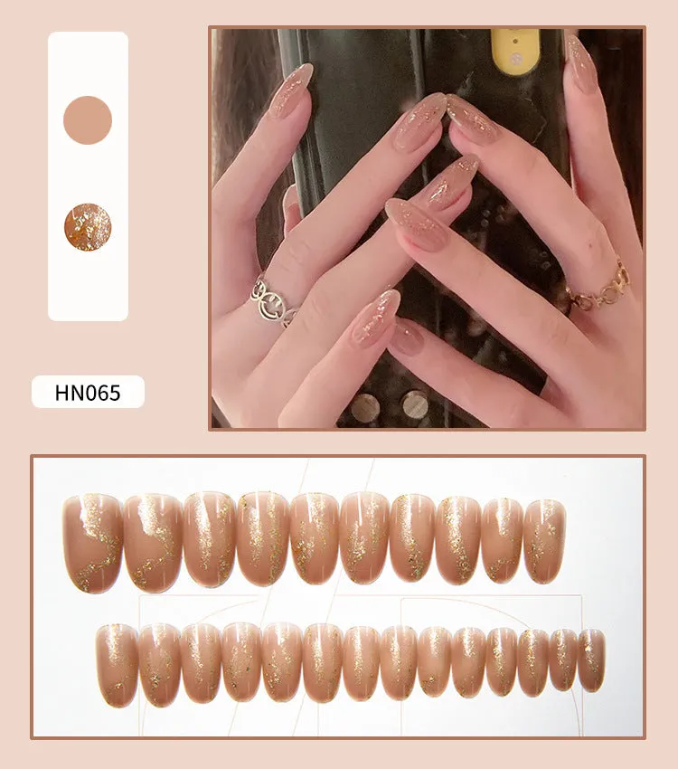 Box of 24 finished fake nail patches with glue delivery in multiple colour options