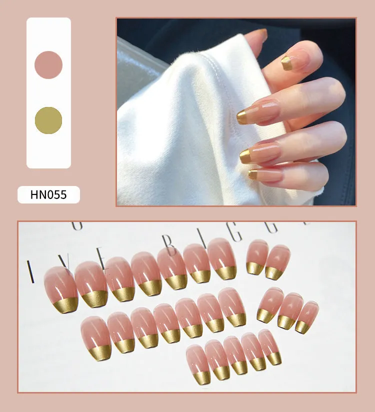 Box of 24 finished fake nail patches with glue delivery in multiple colour options