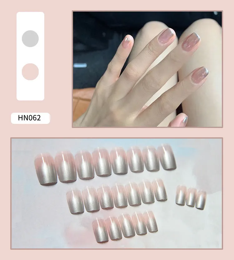 Box of 24 finished fake nail patches with glue delivery in multiple colour options