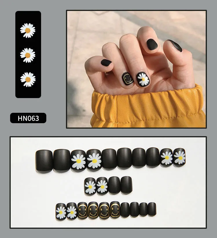Box of 24 finished fake nail patches with glue delivery in multiple colour options