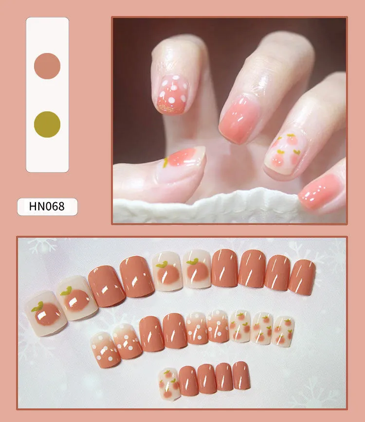 Box of 24 finished fake nail patches with glue delivery in multiple colour options
