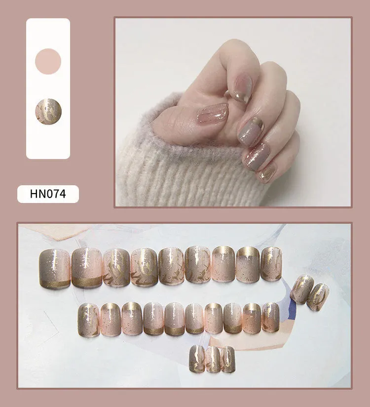 Box of 24 finished fake nail patches with glue delivery in multiple colour options