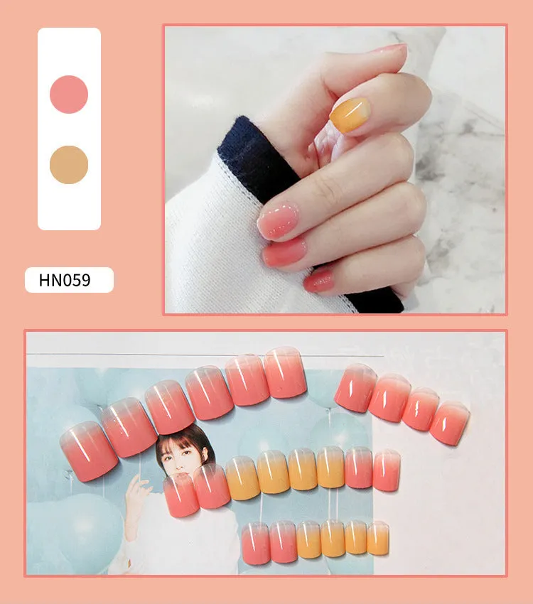 Box of 24 finished fake nail patches with glue delivery in multiple colour options