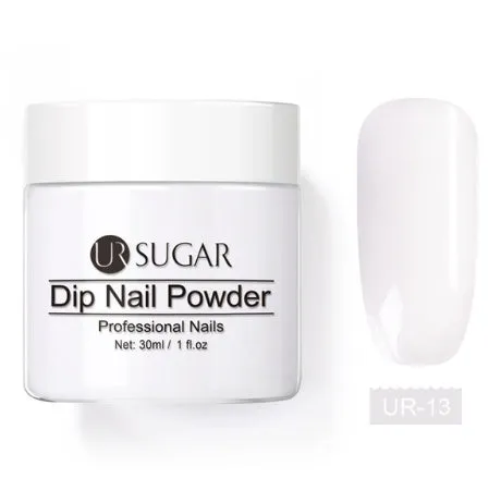UR Sugar 30ml dipping nail powder bottle in glitter finish with multiple colour options for French manicure