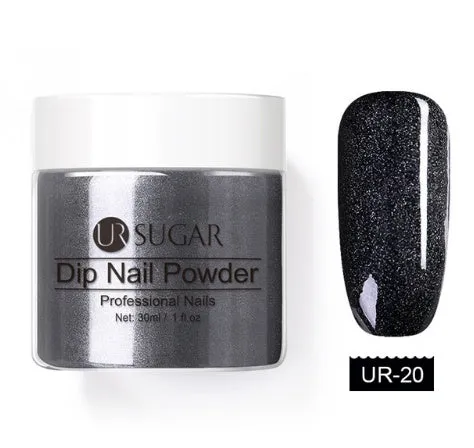 UR Sugar 30ml dipping nail powder bottle in glitter finish with multiple colour options for French manicure