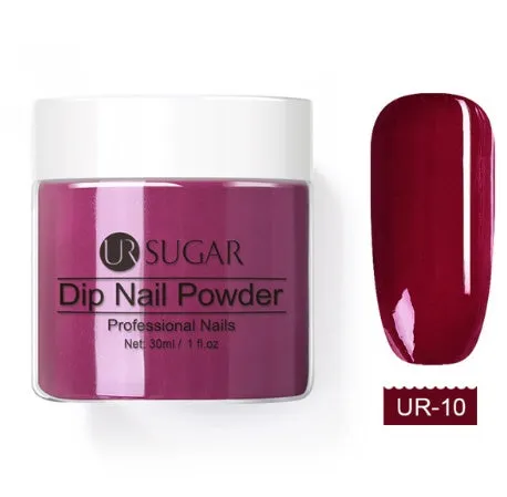 UR Sugar 30ml dipping nail powder bottle in glitter finish with multiple colour options for French manicure