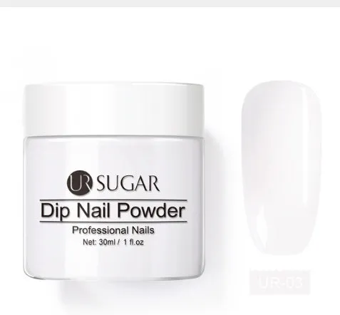 UR Sugar 30ml dipping nail powder bottle in glitter finish with multiple colour options for French manicure