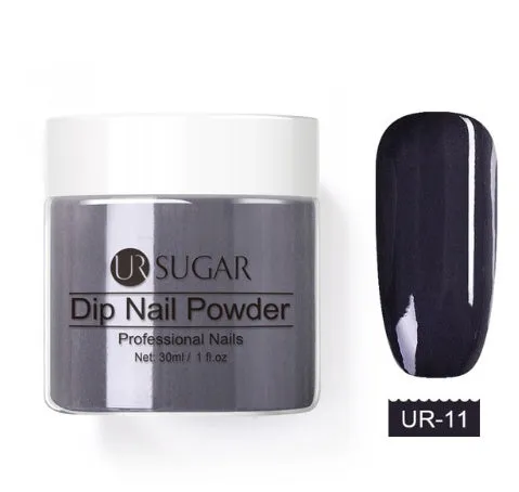 UR Sugar 30ml dipping nail powder bottle in glitter finish with multiple colour options for French manicure