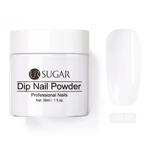 UR Sugar 30ml dipping nail powder bottle in glitter finish with multiple colour options for French manicure