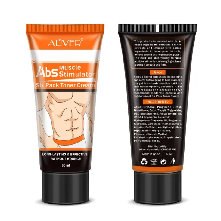 60ml abdominal muscle cream in black packaging with shaping and slimming formula