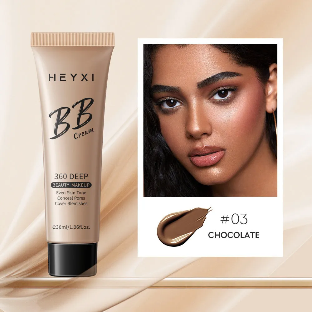 Waterproof BB cream in four shades 01, 02, 03, 04 with sweat-proof properties