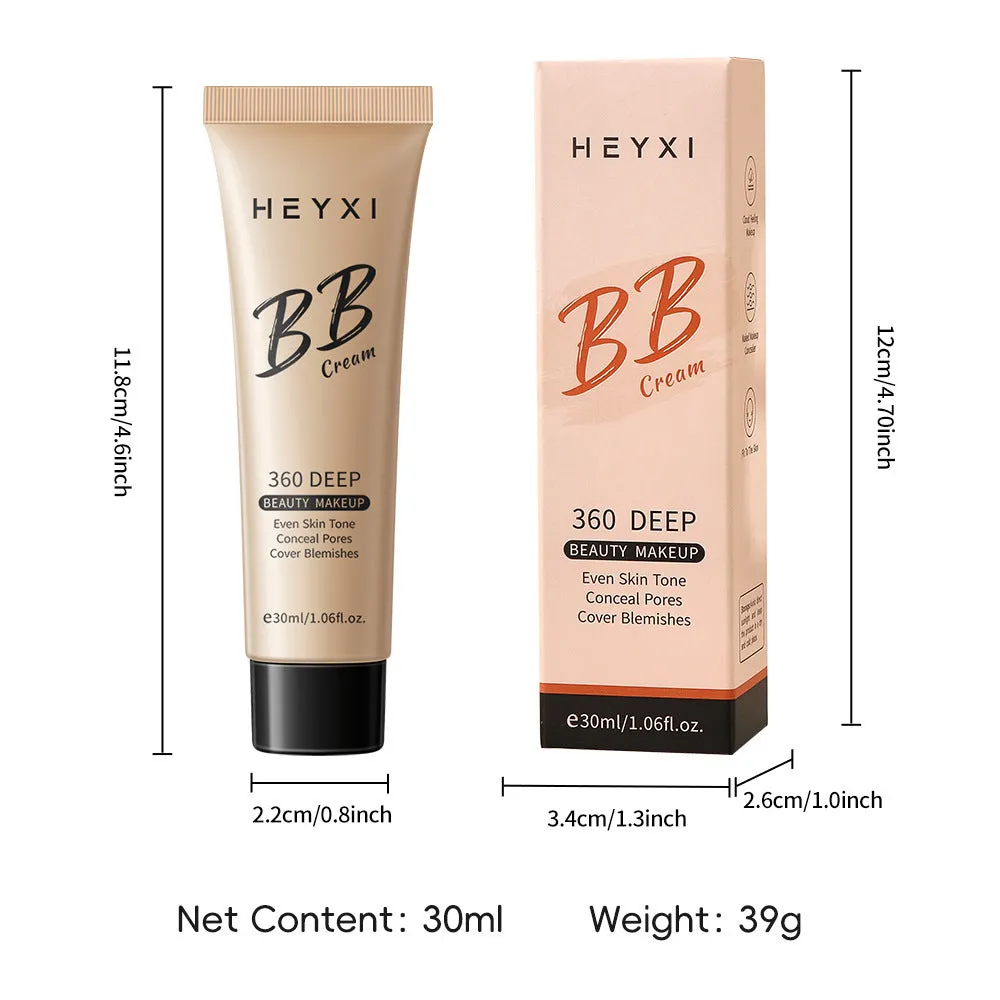 Waterproof BB cream in four shades 01, 02, 03, 04 with sweat-proof properties