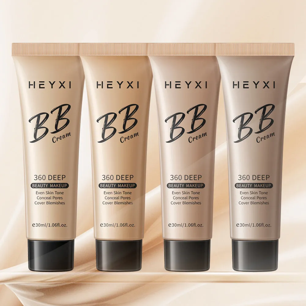 Waterproof BB cream in four shades 01, 02, 03, 04 with sweat-proof properties