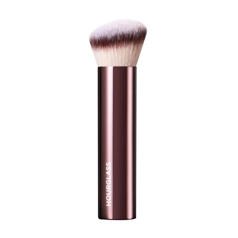 Inclined flat head foundation brush with man-made fibre bristles and steel handle, 119mm total length
