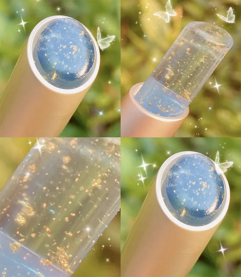 Moisturizing lip wrinkle lip balm with jojoba oil, available in colour change and colourless options
