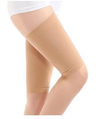 Arm and leg sleeves slimming shaper in black colour, showing wave pattern design on inner surface