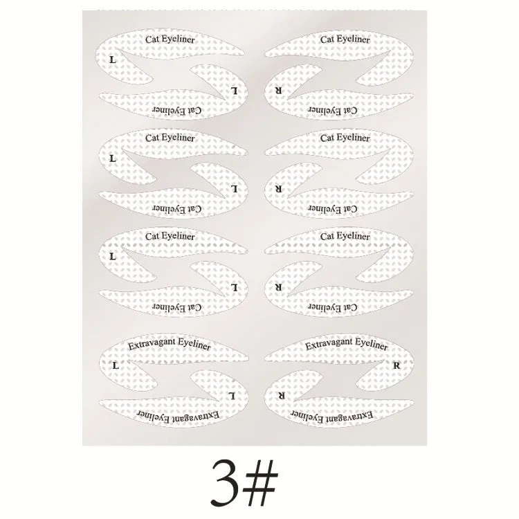 Eye makeup template sticker in Nude non-woven fabric 155mm x 125mm for guiding eyeshadow and eyeliner application