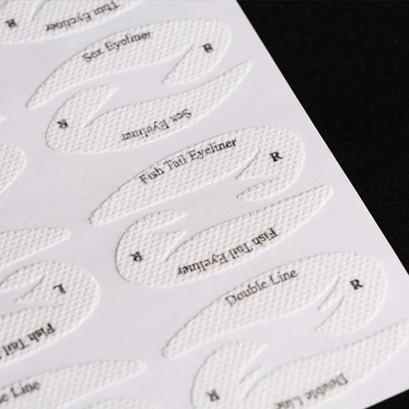 Eye makeup template sticker in Nude non-woven fabric 155mm x 125mm for guiding eyeshadow and eyeliner application
