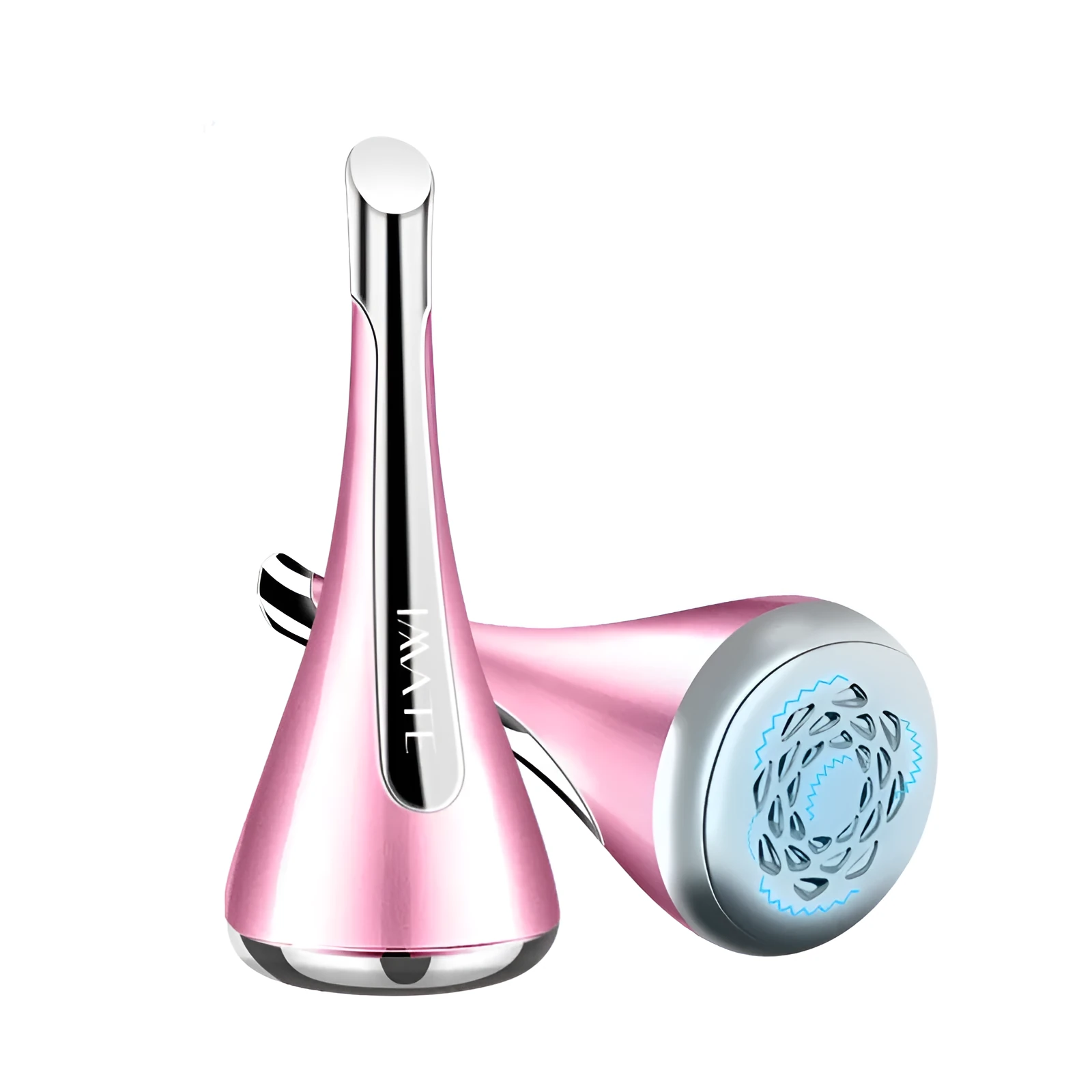Imate facial massager small dumbbell gyro beauty device in gold with 40Gs magnetic force and 1000rpm vibration