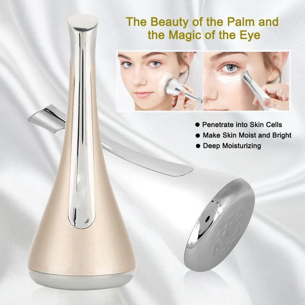 Imate facial massager small dumbbell gyro beauty device in gold with 40Gs magnetic force and 1000rpm vibration