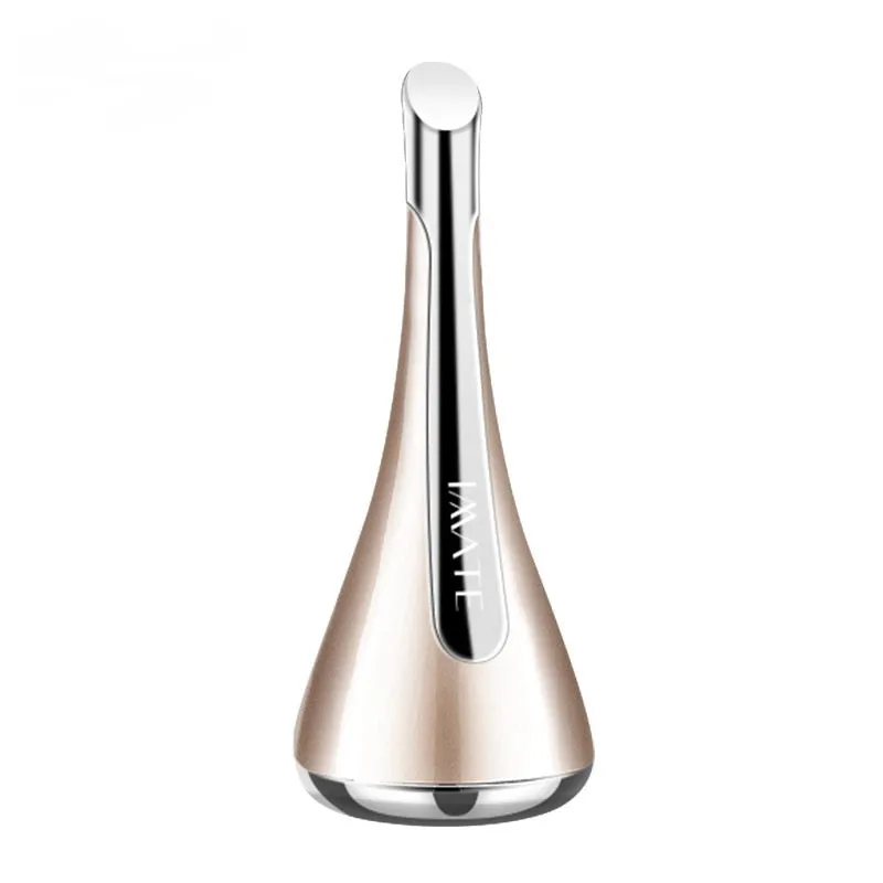 Imate facial massager small dumbbell gyro beauty device in gold with 40Gs magnetic force and 1000rpm vibration