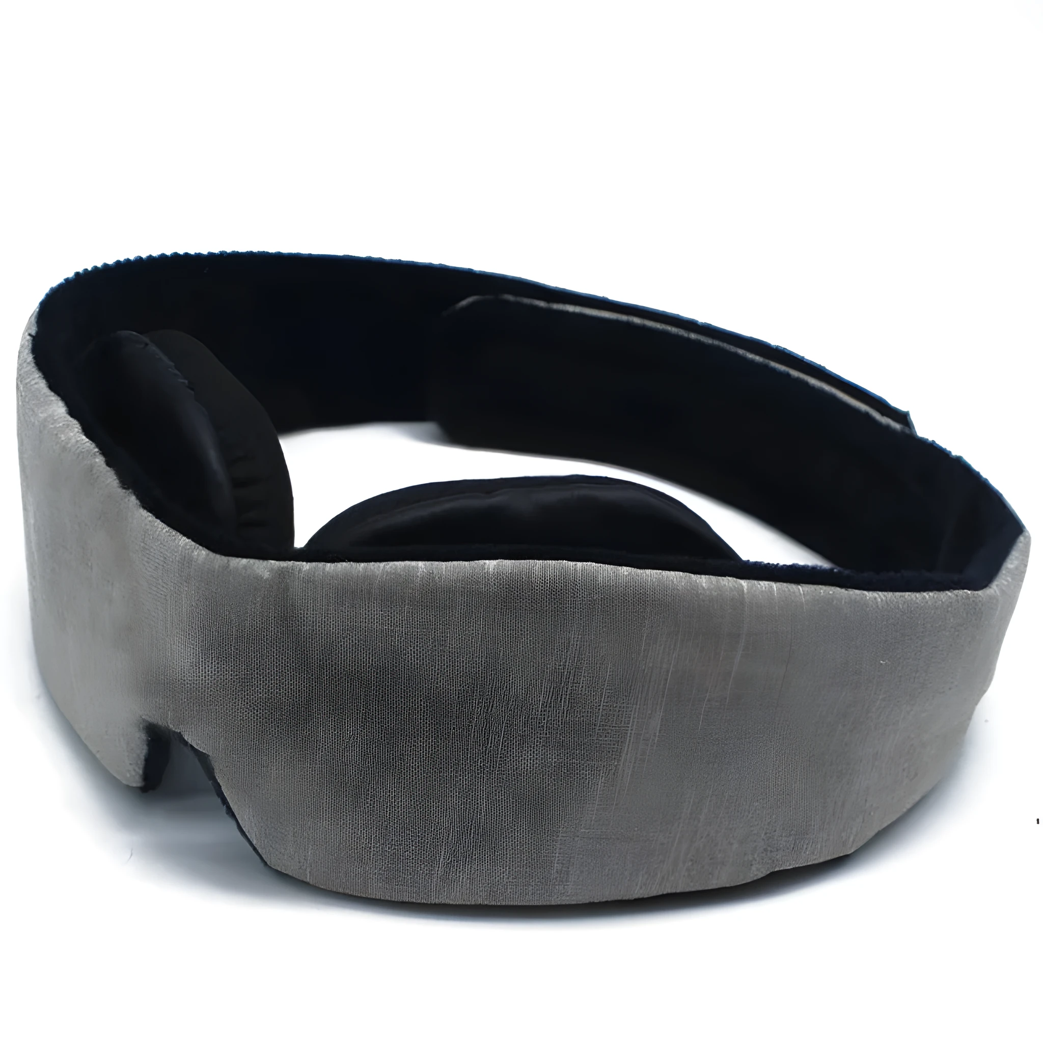 Adjustable 3D sponge eye mask visor in dark gray with contoured design