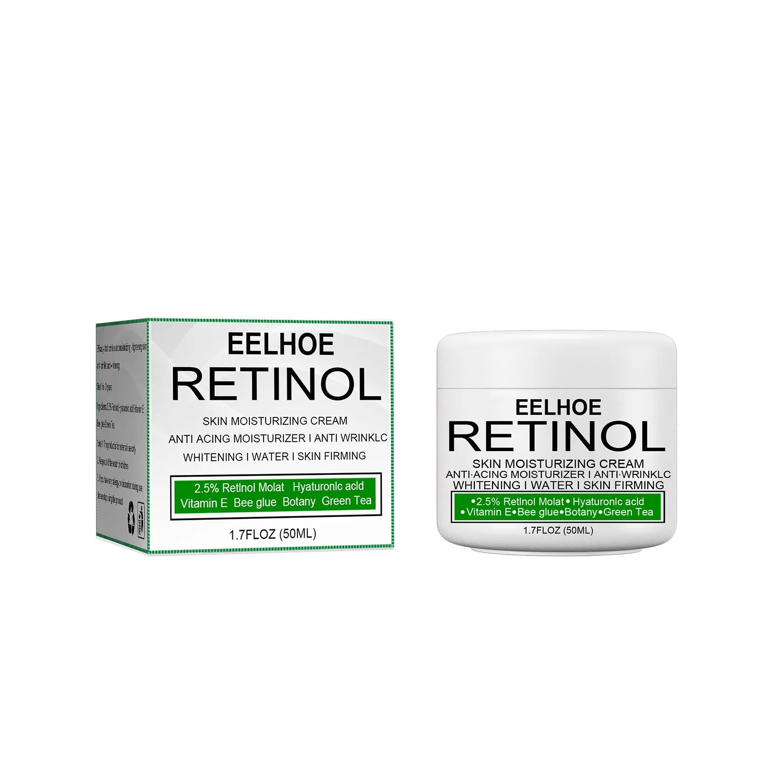 Skin brightening lightening melanin moisturizing cream with squalane milk extract glycerin in multiple size options