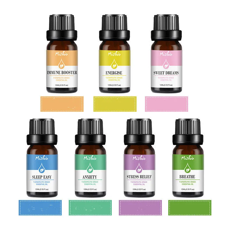 10ml amber glass bottle of 100% pure aromatherapy essential oil with dropper cap