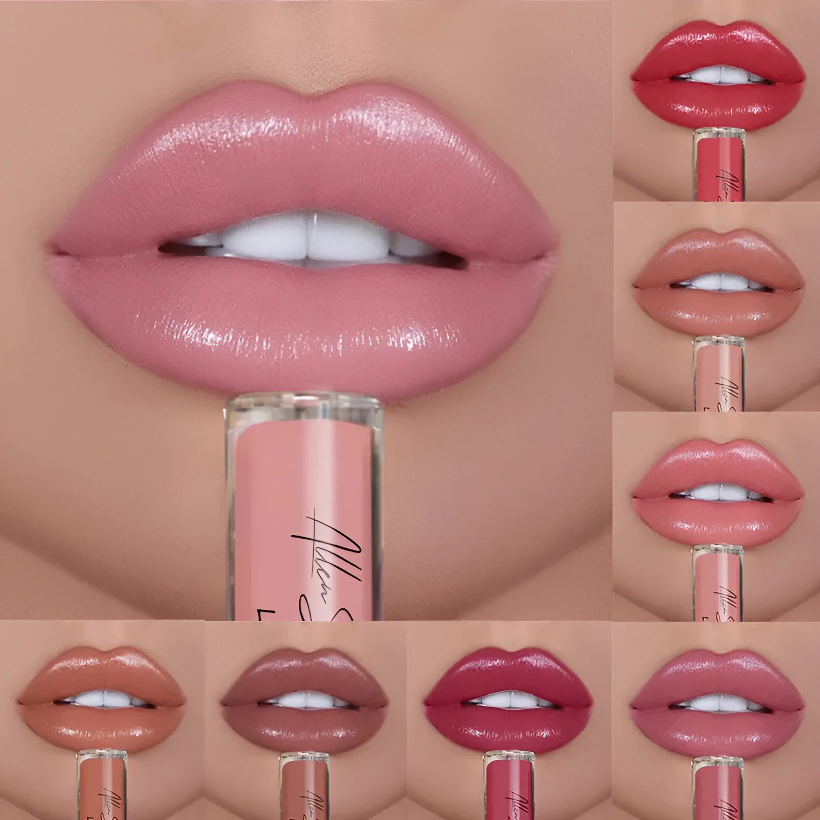 Allen Shaw Cream Lip Glaze in matte velvet finish with twelve colour options