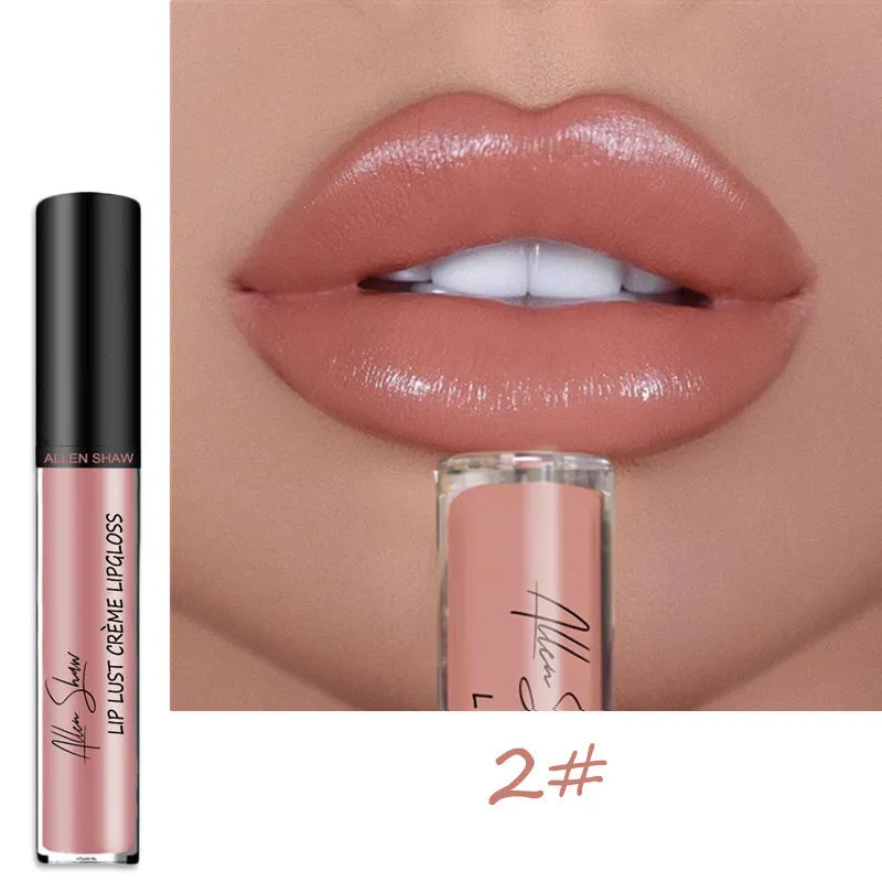 Allen Shaw Cream Lip Glaze in matte velvet finish with twelve colour options