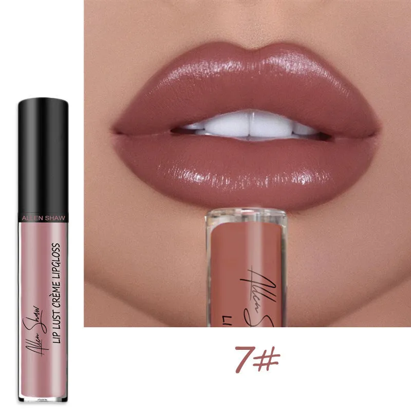 Allen Shaw Cream Lip Glaze in matte velvet finish with twelve colour options