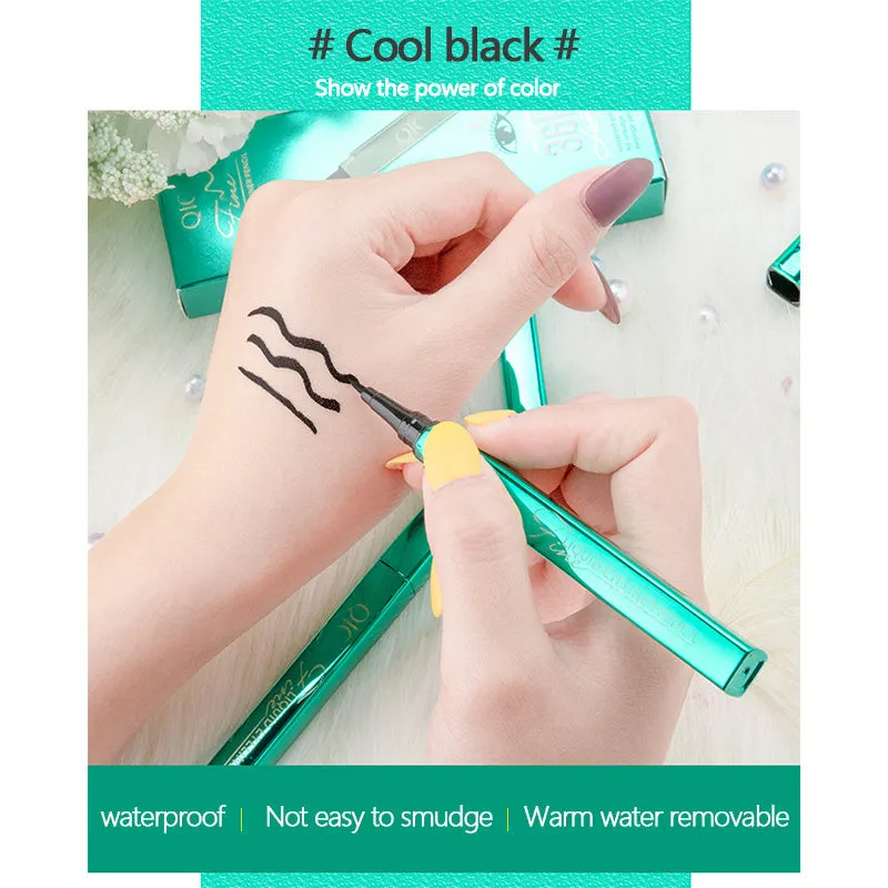 Jade green eye liner pencil with smooth long-lasting warm water removable formula, 1g net content