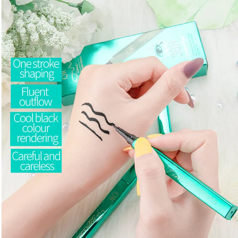 Jade green eye liner pencil with smooth long-lasting warm water removable formula, 1g net content