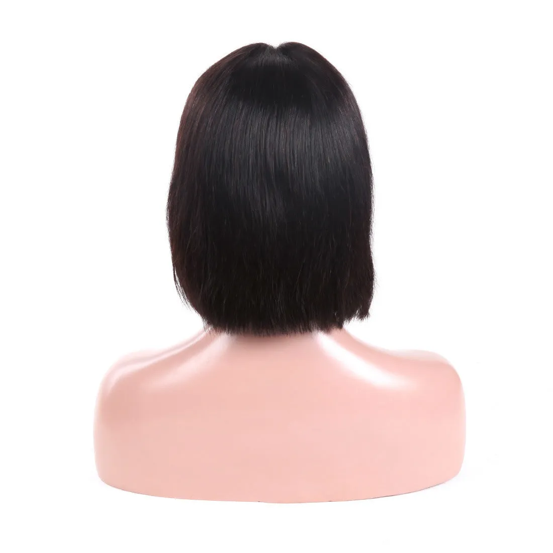13x4 human hair bob head cover wig for ladies in 10inch length soft real hair