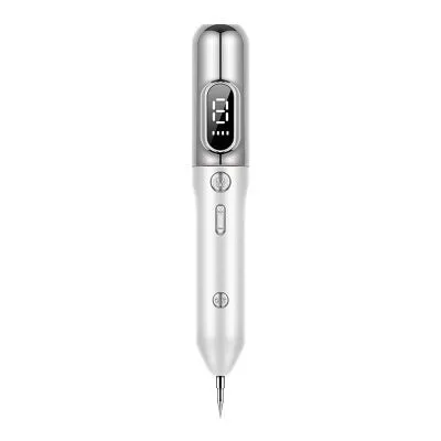 Blue light acne beauty instrument removal pen set with cooling gel and needles on a table