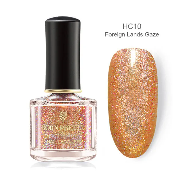 Born PRETTY laser glitter nail polish 6ml in black bottle with gel texture label