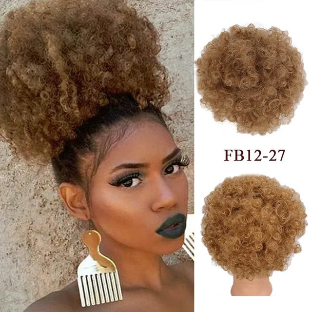 High temperature wire wig ponytail explosion hair in medium long natural style for ladies