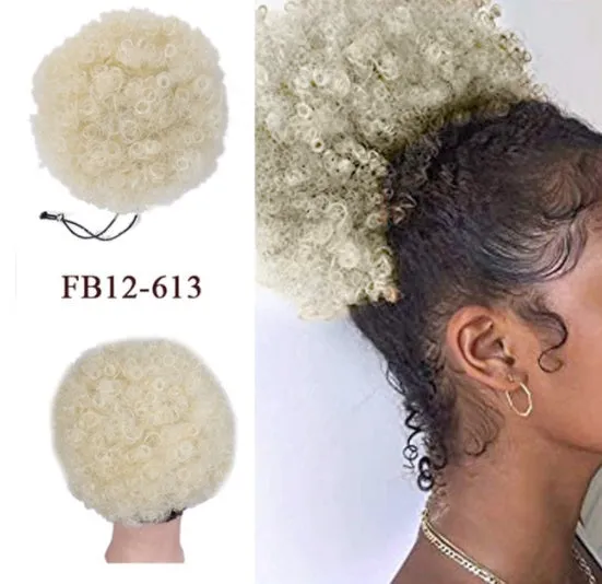 High temperature wire wig ponytail explosion hair in medium long natural style for ladies