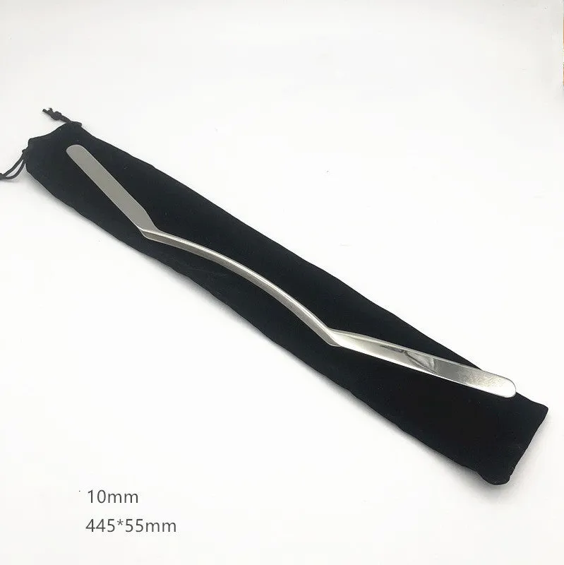 Set of five stainless steel IASTM therapy massage scrapers for fascia recovery in silver finish