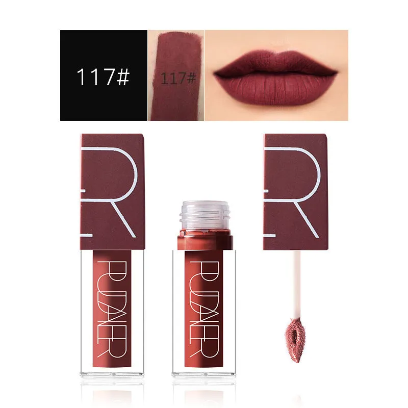 Velvet liquid lipstick matte nude non-stick cup tube 2.1x8.3cm five colour options