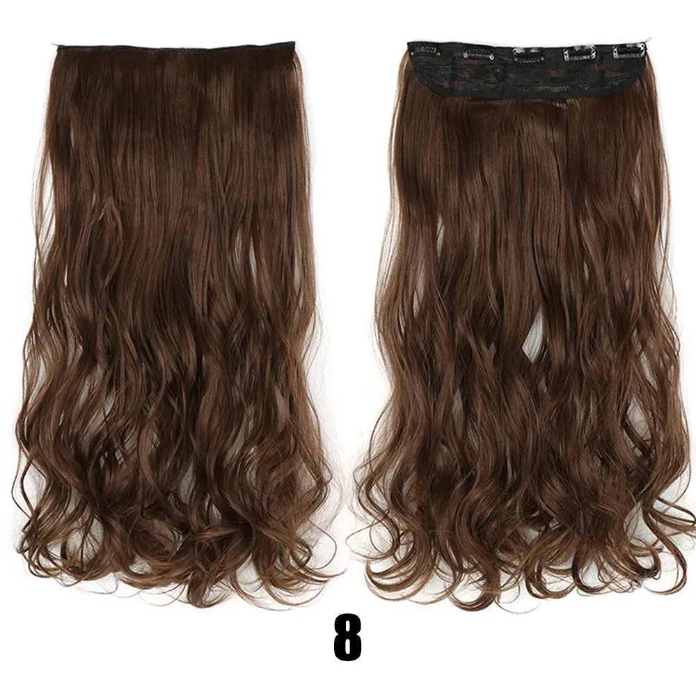 Women's big wavy long curly hair extensions, naturally fluffy with no trace, high temperature wire, picture colour