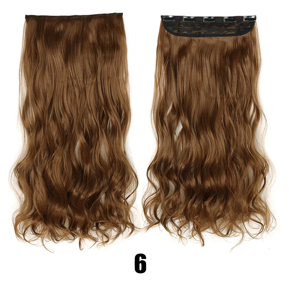Women's big wavy long curly hair extensions, naturally fluffy with no trace, high temperature wire, picture colour