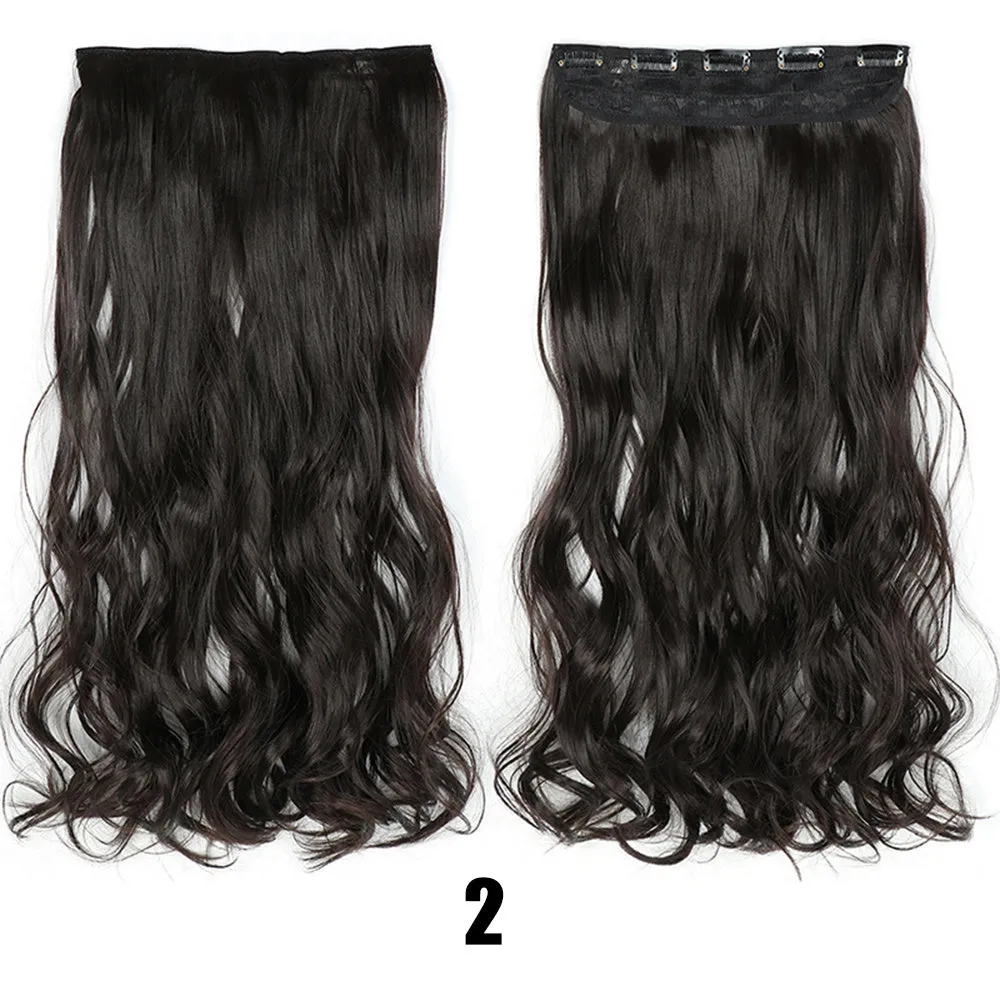 Women's big wavy long curly hair extensions, naturally fluffy with no trace, high temperature wire, picture colour