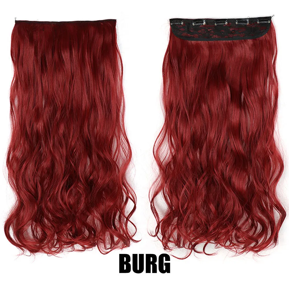 Women's big wavy long curly hair extensions, naturally fluffy with no trace, high temperature wire, picture colour