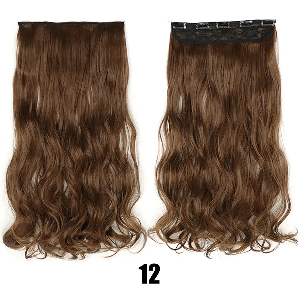 Women's big wavy long curly hair extensions, naturally fluffy with no trace, high temperature wire, picture colour