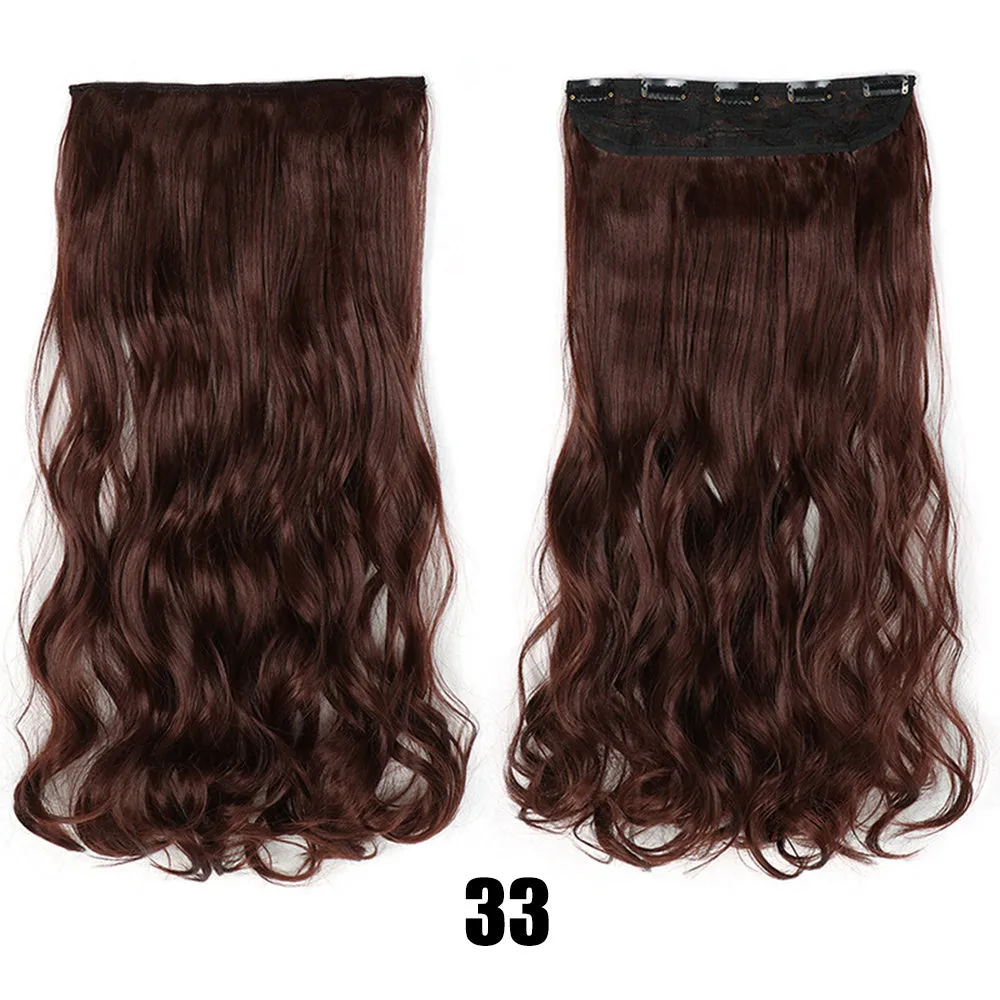 Women's big wavy long curly hair extensions, naturally fluffy with no trace, high temperature wire, picture colour
